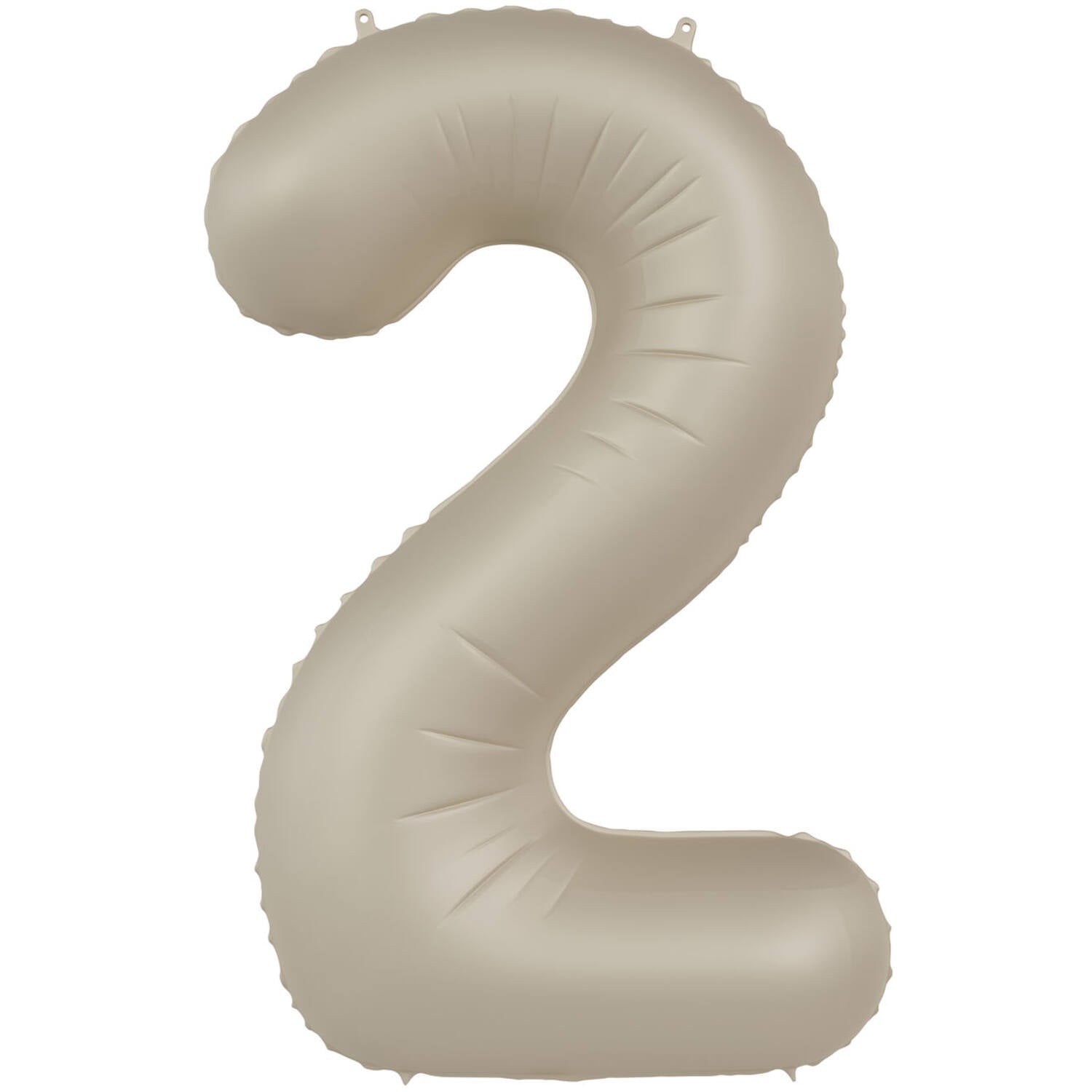 Cijfer Ballon 2 - Creamy Latte - Matt - 86 cm