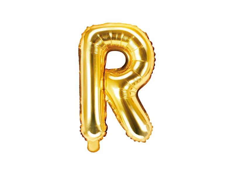Letter Ballon R Goud - 35 cm
