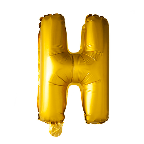Letter Ballon H - Goud - 41 cm