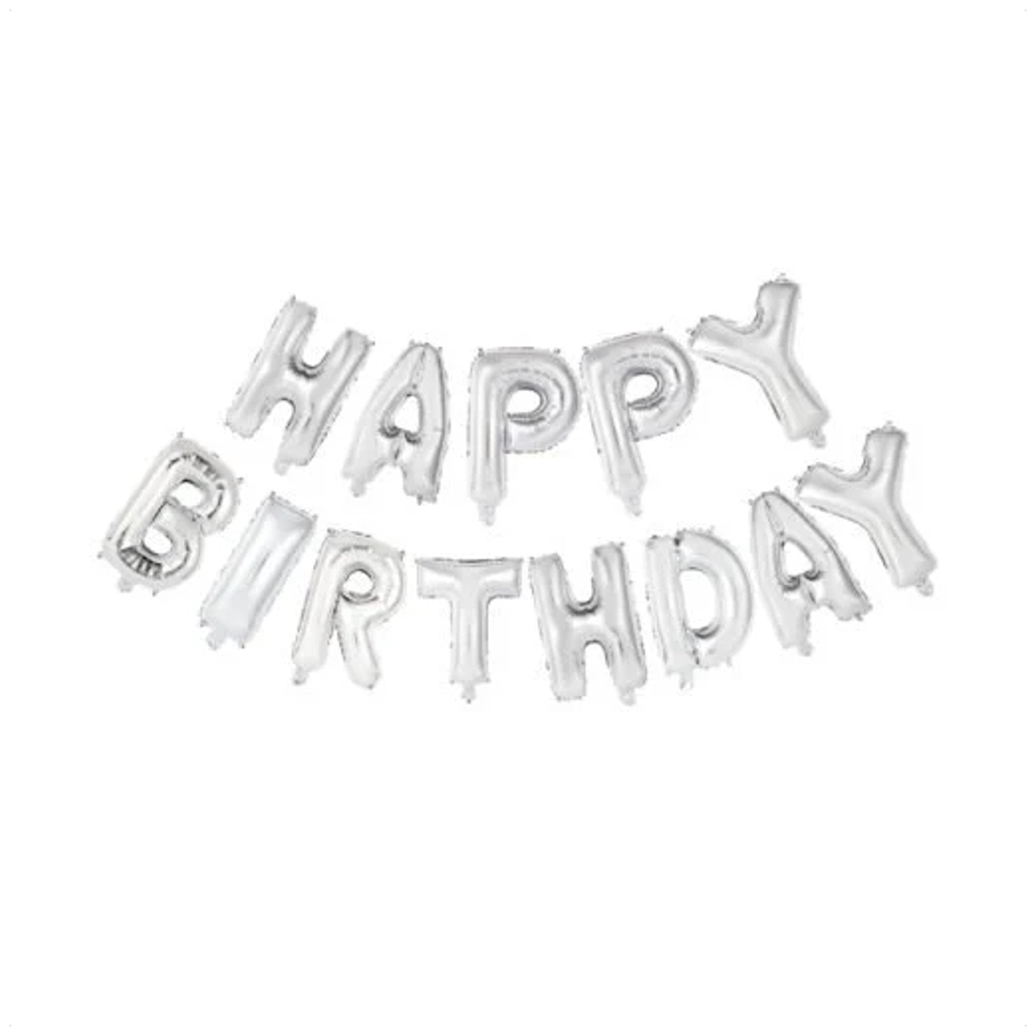 Happy Birthday Letter Ballonnen Zilver 41 cm