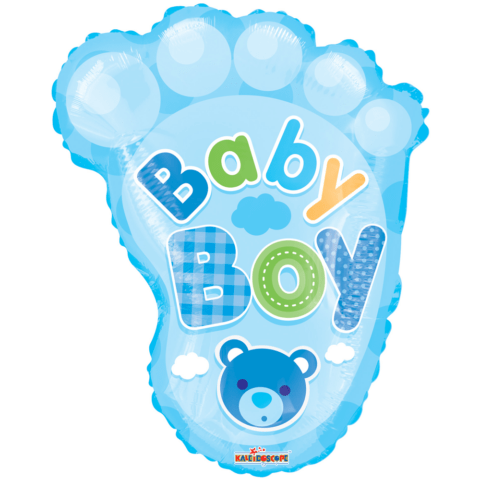 Geboorte Baby Boy Voet Helium Ballon - Gevuld Met Helium - 51 cm
