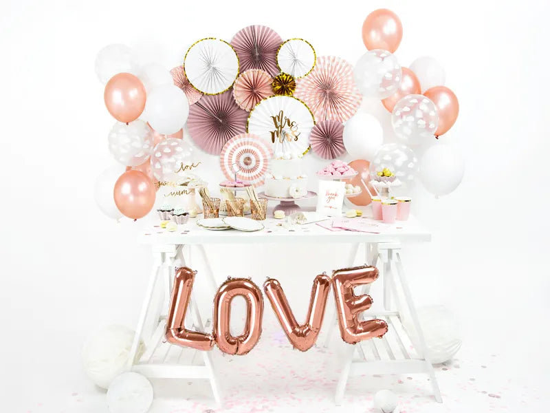 Letter Ballon V Rose Goud - 35 cm