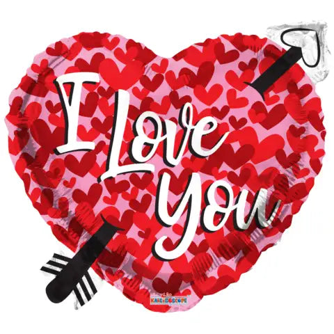 Pijl Door Hart I Love You Hart Ballon - 45 cm