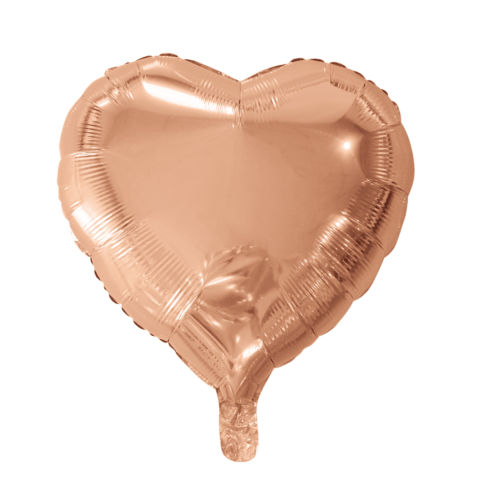 Helium Ballon Hart - Rose Goud - 46 cm