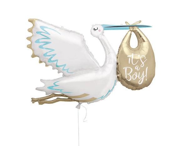 Ooievaar It's A Boy Helium Ballon - 157 cm
