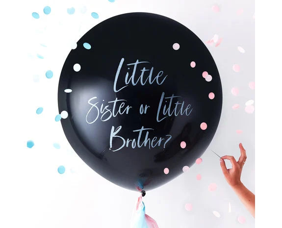 Gender Reveal Ballon - Little Brother or Sister - 91 cm