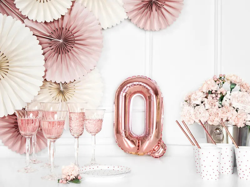 Letter Ballon Q Rose Goud - 35 cm