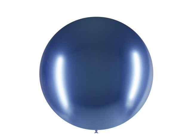 Blauwe Mega Ballon Chroom 60 cm