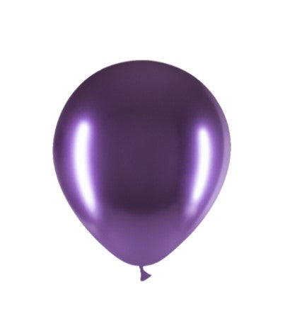 Paarse Ballonnen Chroom 10 Stuks 30 cm