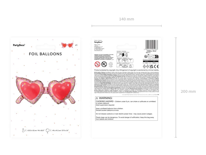 Hartbril Helium Ballon 115 cm