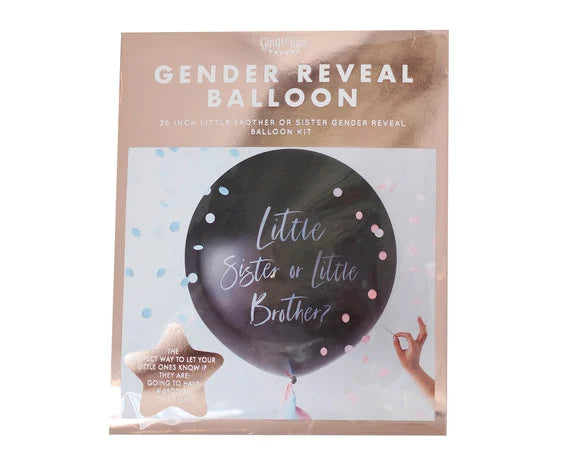 Gender Reveal Ballon - Little Brother or Sister - 91 cm