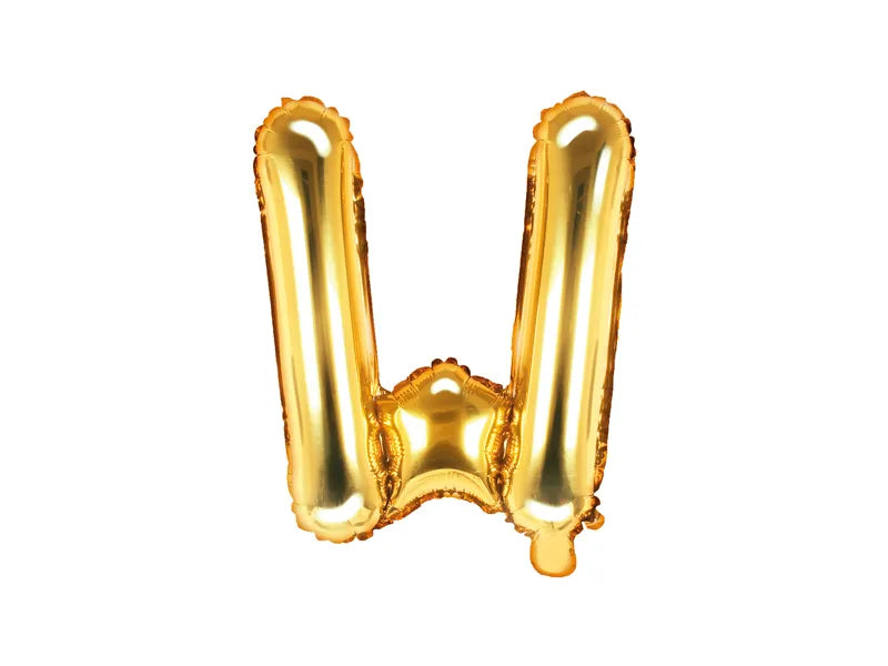Letter Ballon W Goud - 35 cm