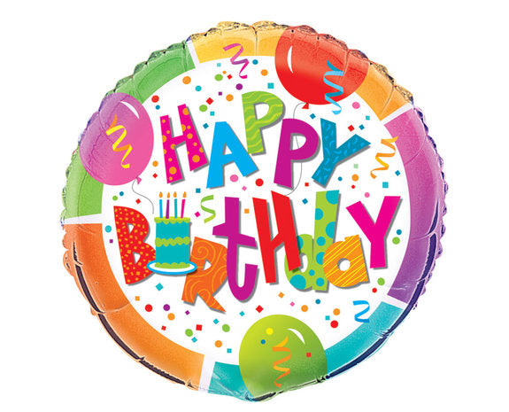 Happy Birthday Taart Helium Ballon - 45 cm