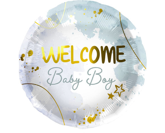 Helium Ballon Welcome Baby Boy - Gevuld Met Helium - 45 cm