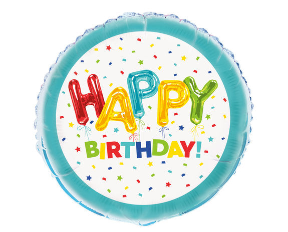 Helium Ballon Happy Birthday Ballonnen - 45 cm