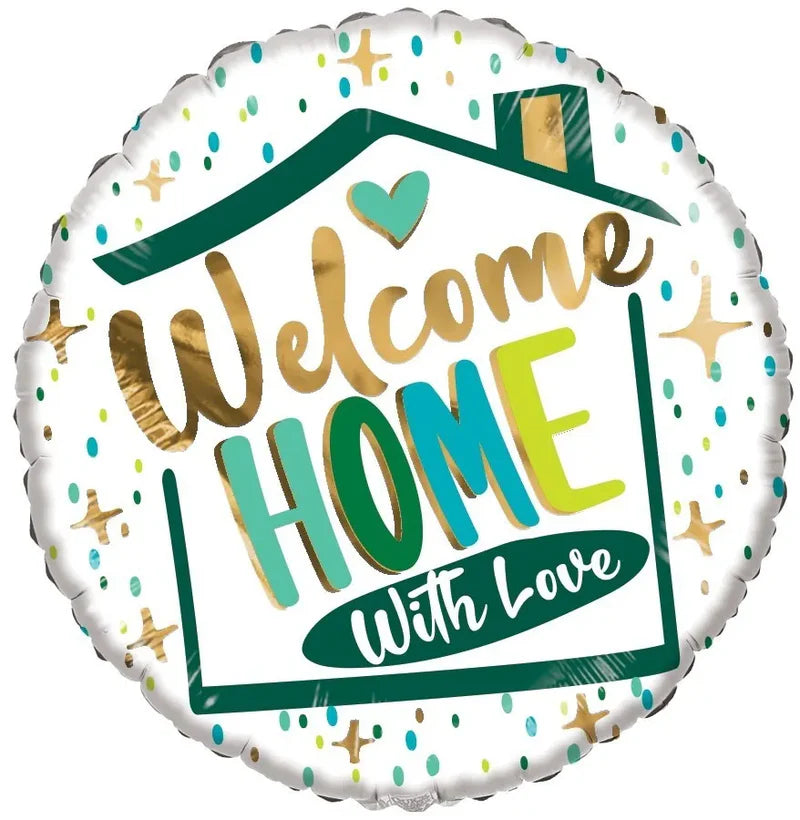 Welcome Home With Love Helium Ballon - Gevuld Met Helium - 45 cm