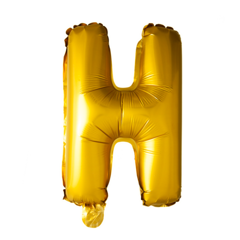 Letter Ballon H Goud 102 cm