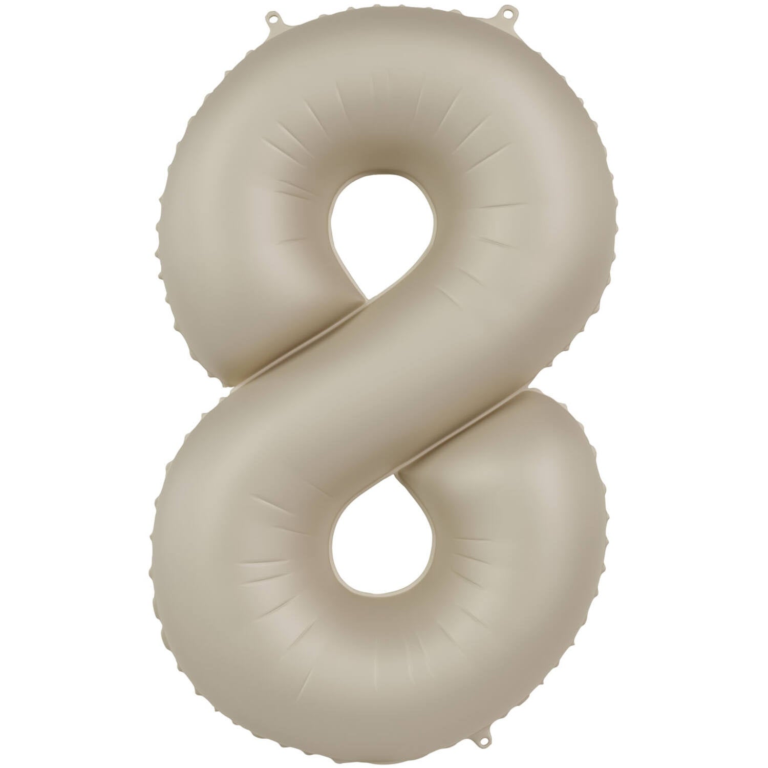 Cijfer Ballon 8 - Creamy Latte - Matt - 86 cm
