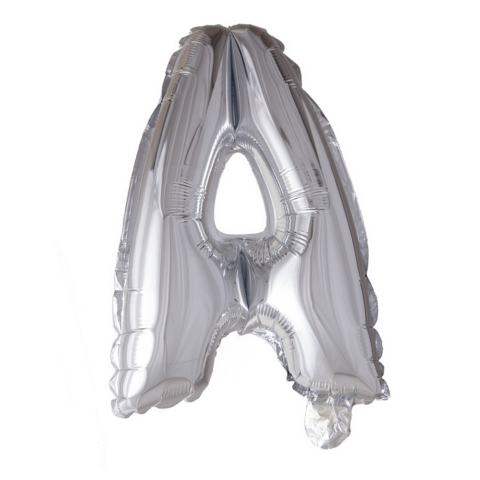 Letter Ballon A Zilver 102 cm
