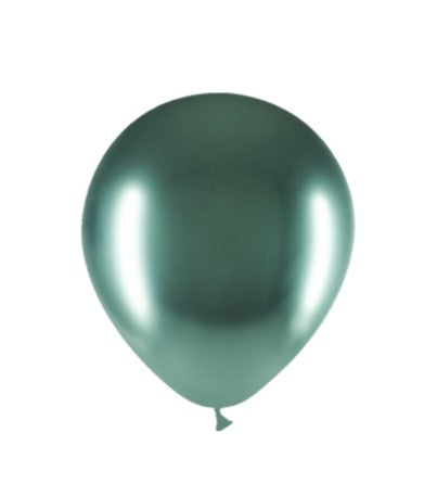 Groene Ballonnen Chroom 10 Stuks 30 cm