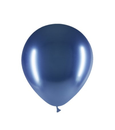 Blauwe Ballonnen Chroom 10 Stuks 30 cm