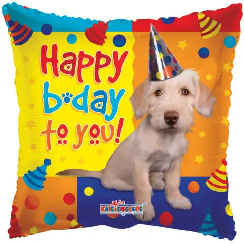 Happy Birthday Hond Helium Ballon - 45 cm