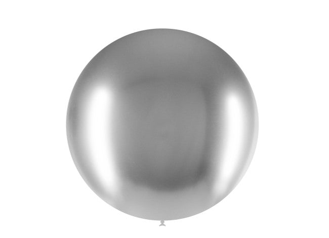 Zilveren Mega Ballon Chroom 60 cm