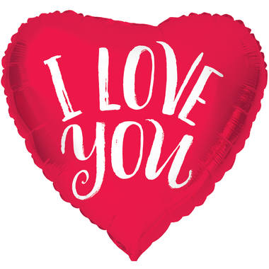 Hartjes Ballon I Love You - Gevuld Met Helium - 45 cm