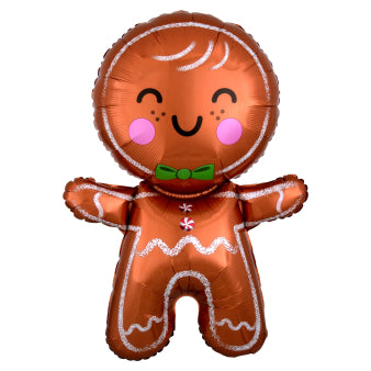 Happy Gingerbread Man Helium Ballon - kerst - 78 cm
