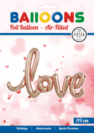 Love Helium Ballon Rose Goud - 119 cm