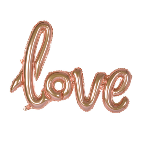 Love Helium Ballon Rose Goud - 119 cm