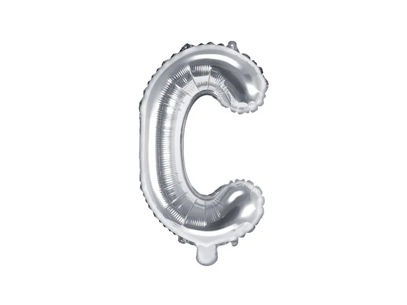 Letter Ballon C Zilver - 35 cm