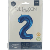 2 Jaar Cijfer Blauw XL Ballon - Ballonnenshop.nl