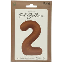 2 Jaar Cijfer Bruin XL Ballon - Ballonnenshop.nl