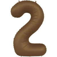 2 Jaar Cijfer Bruin XL Ballon - Ballonnenshop.nl