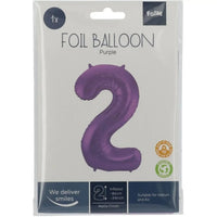 2 Jaar Cijfer Paars XL Ballon - Ballonnenshop.nl
