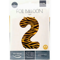 2 Jaar Cijfer Tijgerprint XL - Ballonnenshop.nl