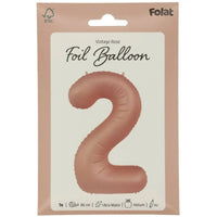 2 Jaar Cijfer Vintage Rose XL - Ballonnenshop.nl