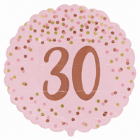 30 Jaar Folie Ballon Roze - 46 cm - Ballonnenshop.nl