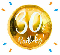 30th Birthday Helium Ballon Goud - Gevuld Met Helium - 45 cm - Ballonnenshop.nl