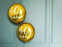 40th Birthday Folie Ballon Goud 45 cm - Ballonnenshop.nl