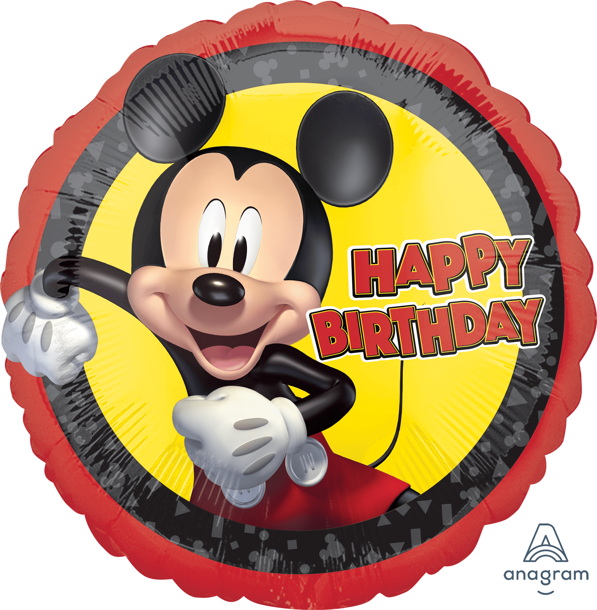 Mickey Mouse Happy Birthday Helium Ballon - Gevuld Met Helium - 46 cm