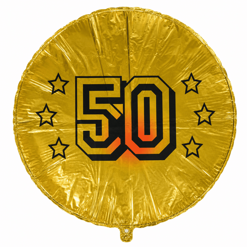 50 Jaar Folie Ballon- Goud - 45 cm - Ballonnenshop.nl