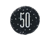 50 Jaar Folie Ballon Zwart 45 cm - Ballonnenshop.nl