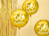 50th Birthday Folie Ballon Goud 45 cm - Ballonnenshop.nl