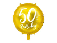 50th Birthday Folie Ballon Goud 45 cm - Ballonnenshop.nl