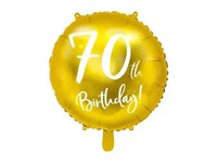 70th Birthday Folie Ballon Goud 45 cm - Ballonnenshop.nl