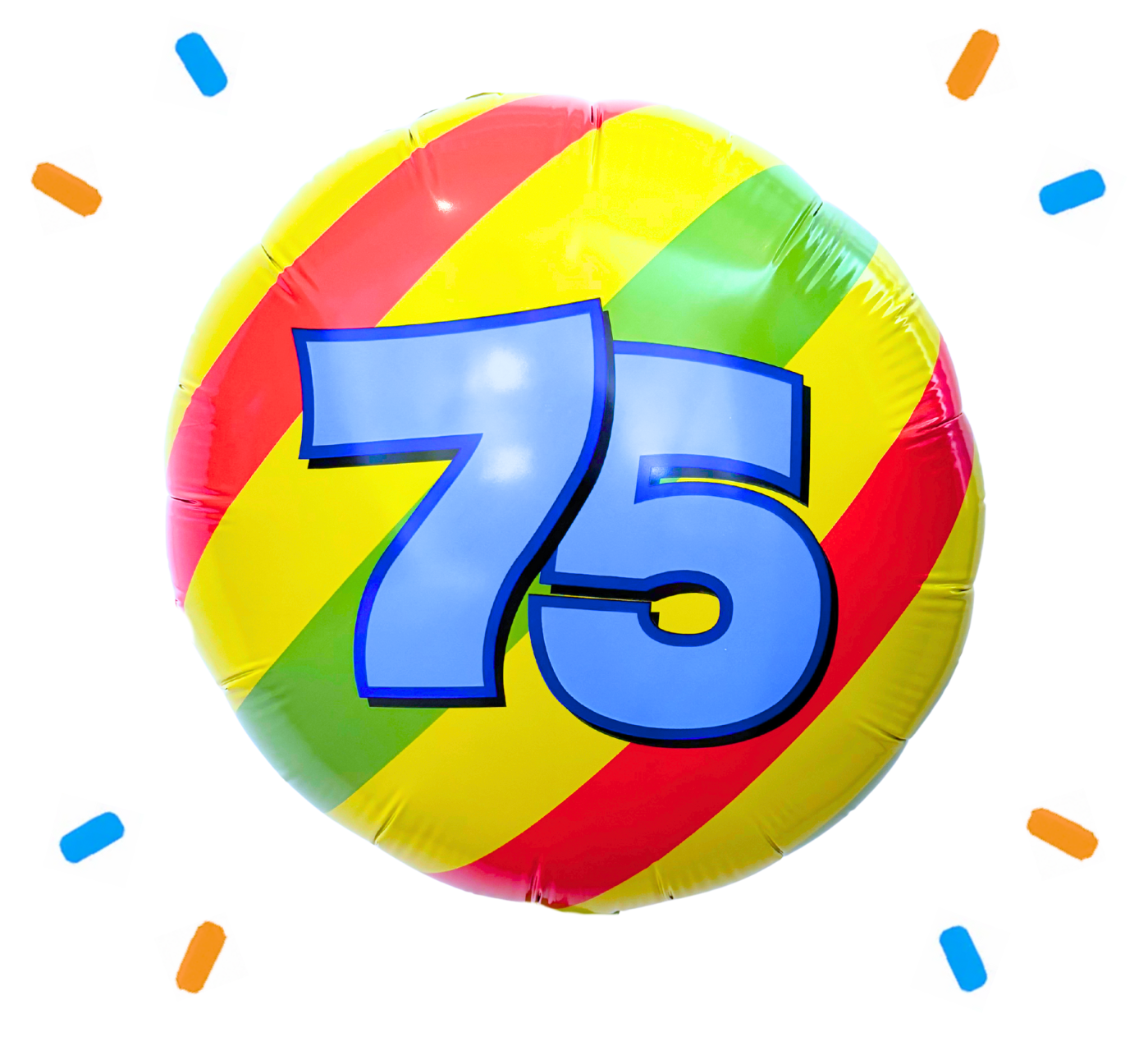 75 Jaar Helium Ballon - Gevuld Met Helium - 46 cm