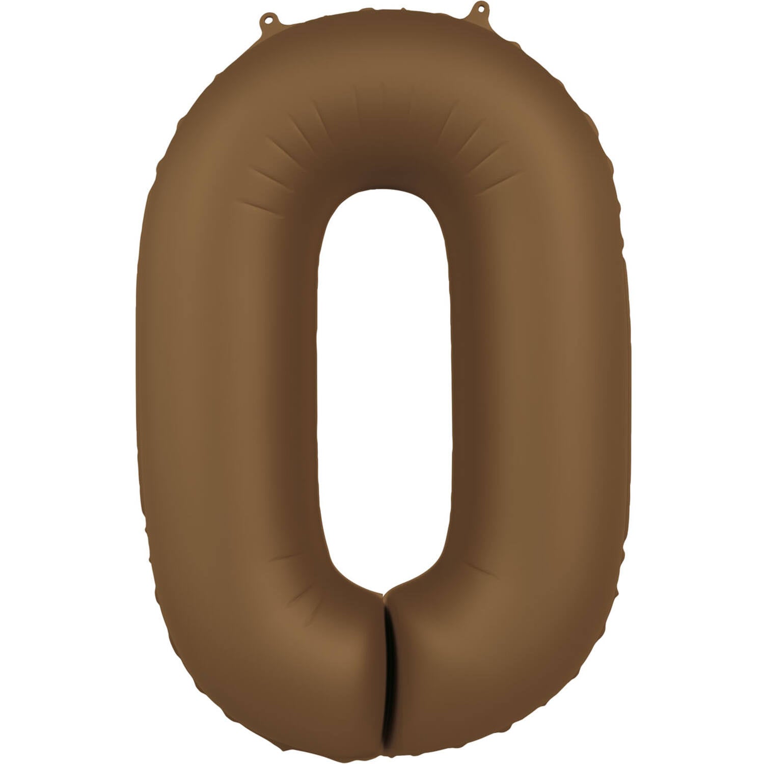 Cijfer Ballon 0 - Bruin - 86 cm