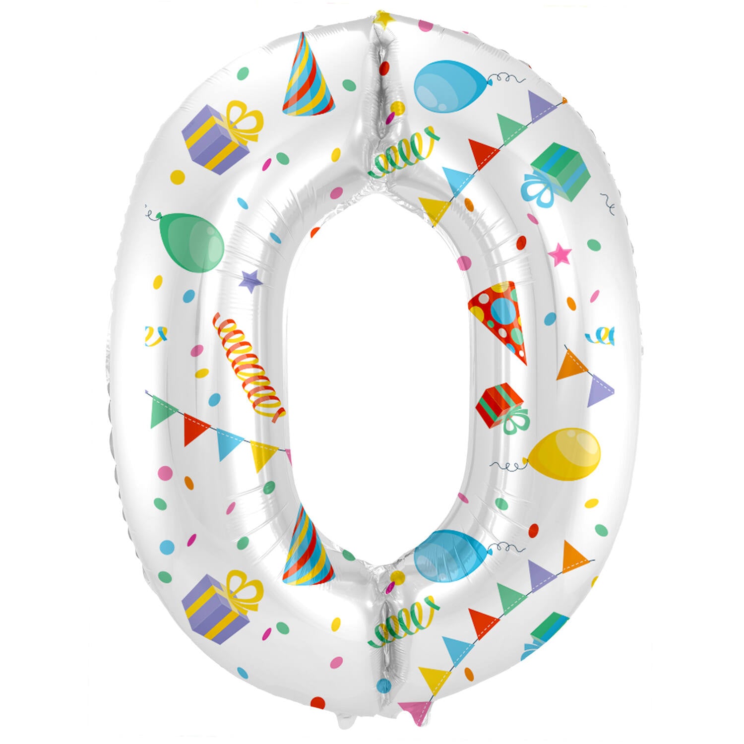 Cijfer Ballon 0 - Joyful Party - 86 cm
